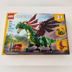 Brand New Lego Creator 3 in 1 Medieval Dragon Set #31161